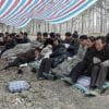 Migrant workers protest a construction contractor who refused to pay the their wages after completion of a project