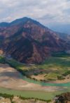 Bend of Jinsha River at Shigu village, Yulong Naxi autonomous county in Lijiang, Southwest China's Yunnan province