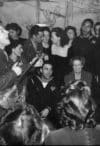 Pete Seeger at the opening of a canteen for the United Federal Workers of America, a trade union representing federal employees, in then-segregated Washington, DC