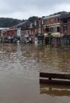 Flooding on Laboulle avenue in Tilff, Belgium