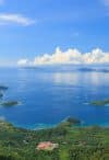 Panoramic view from 'Tower of Heaven' (Menara Kayangan) on Mount Silam over Darvel Bay, Lahad Datu