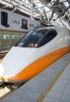 High-speed train at Taichung Station, China