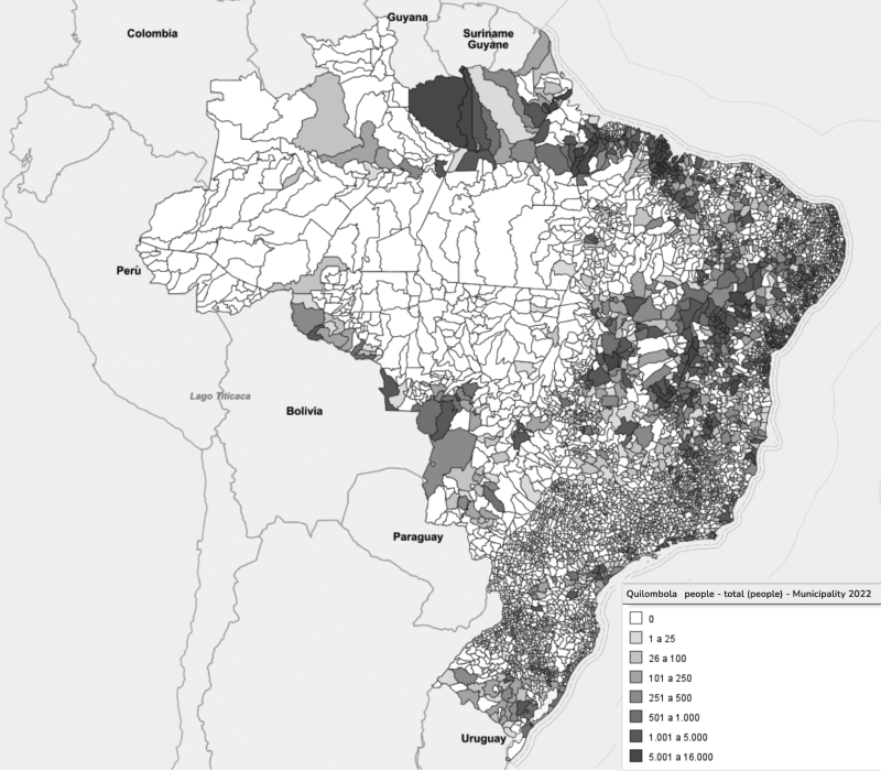 Map 2. Quilombola Populations, 2022