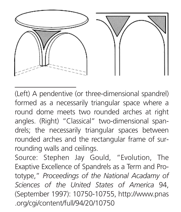 Illustration of spandrels